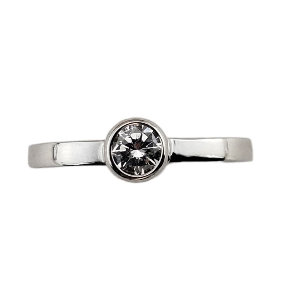 Vintage 14 Karat White Gold and Diamond Ring Size 6.5 #13267